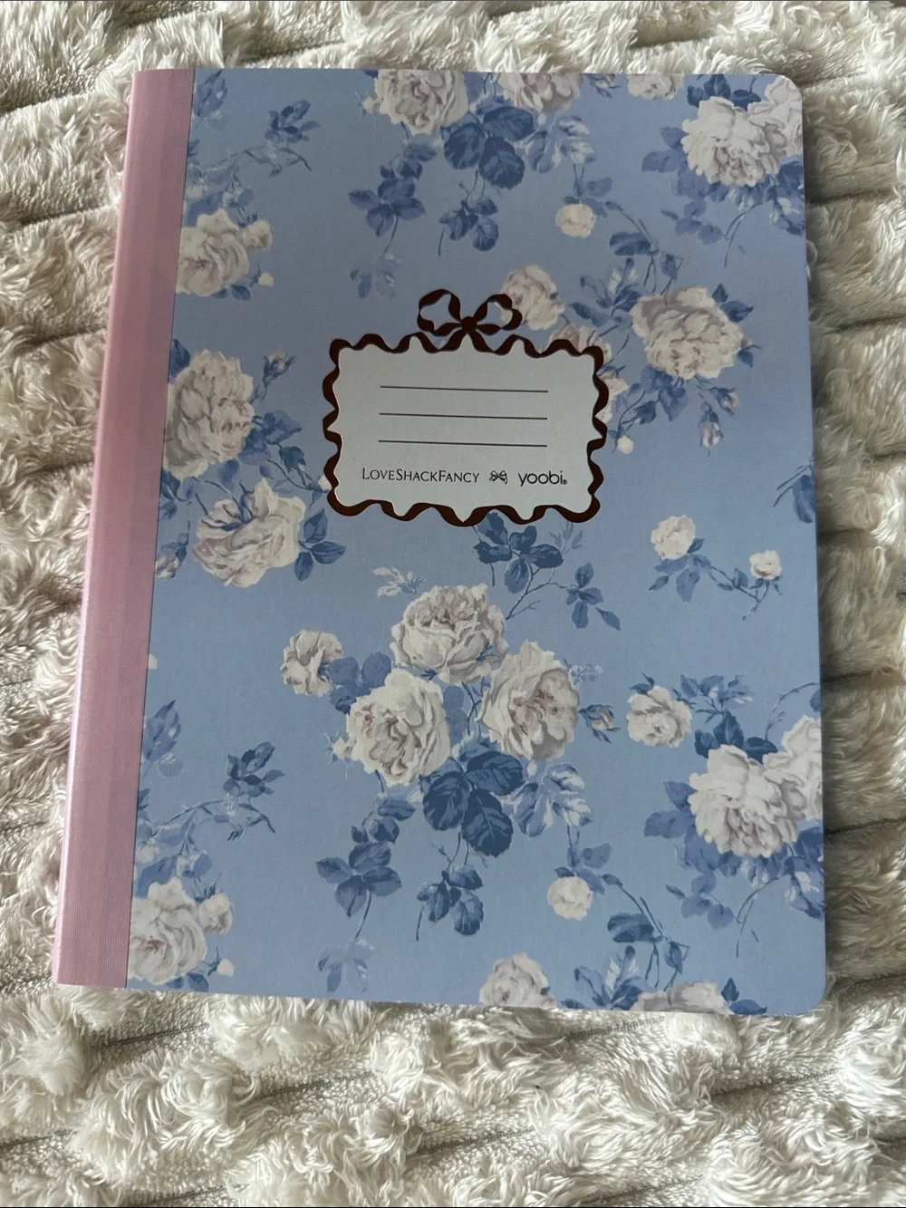 LoveShackFancy Floral Notebook in Blue & Pink - Picture 2 of 7